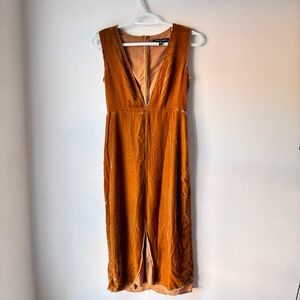 For Love And Lemons Gold Midi Dress